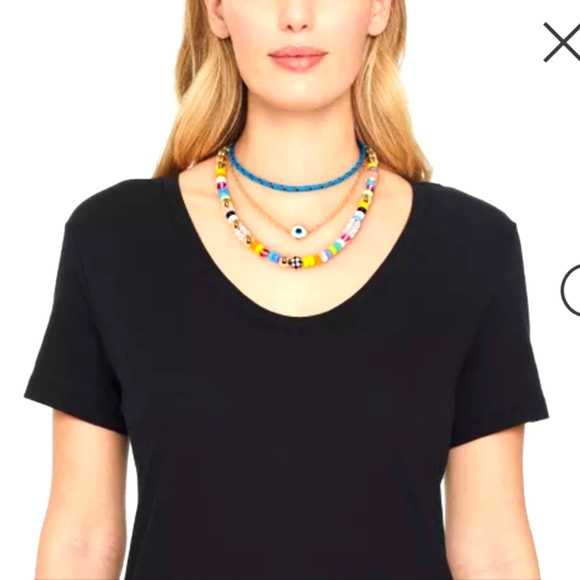 NWT Wild Fable Evil Eye layering necklaces set of 3 - Picture 2 of 8